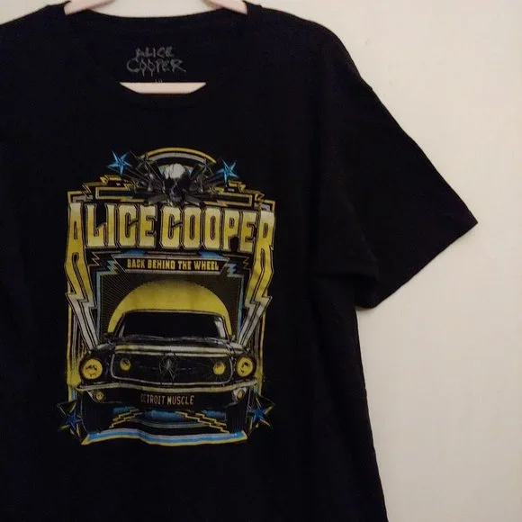 Alice Cooper Back Behind the Wheel band tour 2021 tshirt - Picture 3 of 8